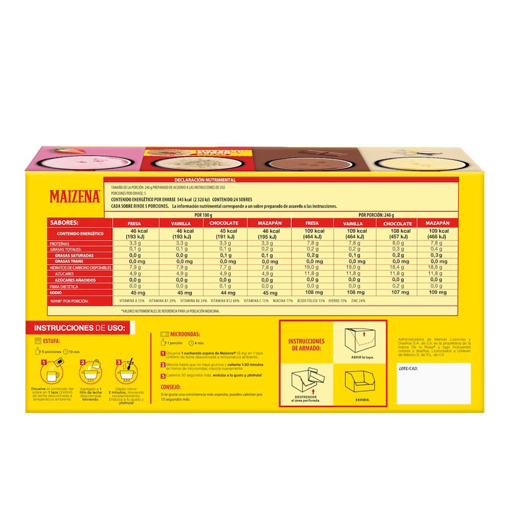 Atole Varios Sabores Maizena 24/47 g image number 4